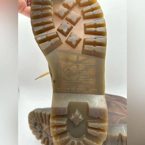 Dr. Martens Doc England MIE Rare 90's Vintage Crazy Horse 1460 Boots UK5 US7 Y2K - Picture 3 of 12